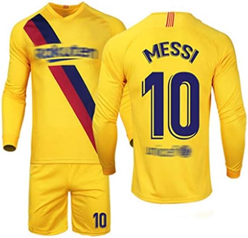 LLYLL Messi Nr. 10 Sportswear, Adult and Children's Soccer boy t-Shirt,Football T-Shirt, Sports Suit, Barcelona Jersey