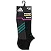 adidas Women's Superlite Stripe No Show Socks (3-Pair), Black/Graphite/EQT Green/Semi Solar Slime/Shock Red, Medium