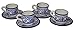 Moroccan Espresso Cups Handmade Imported Set of 4 with 4 Saucers Exquisite Design With Vivid Colors