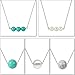 5 Pcs Single Bead Pearl Choker Necklaces For Women Simple Dainty Turquoise Gemstone Necklace For Girls