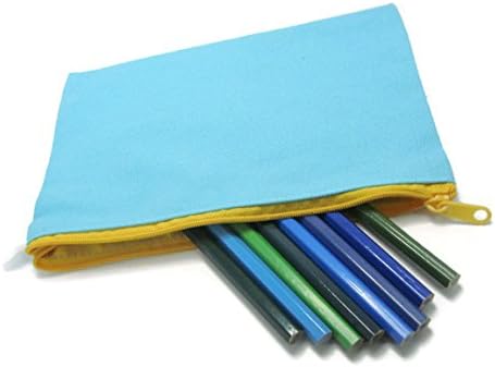 BUMOS Multi-purpose Cotton Zipper Pen Pencil Stationery Cosmetic Makeup Pouch (Mint Green), BC4