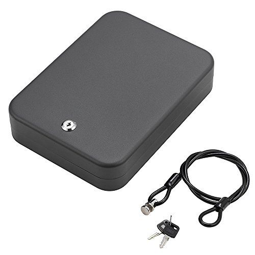 Caixa Cofre Aço Fechadura Chave Cordão Objetos Avb