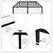 PrimaSleep 18 Inch Heavy Duty Steel Slat Anti-Slip Support, Easy Assembly Platform Bed frame, Noise Free Steel Mattress Foundation, Maximum Storage, No Box Spring Needed, Black, Cal King Size