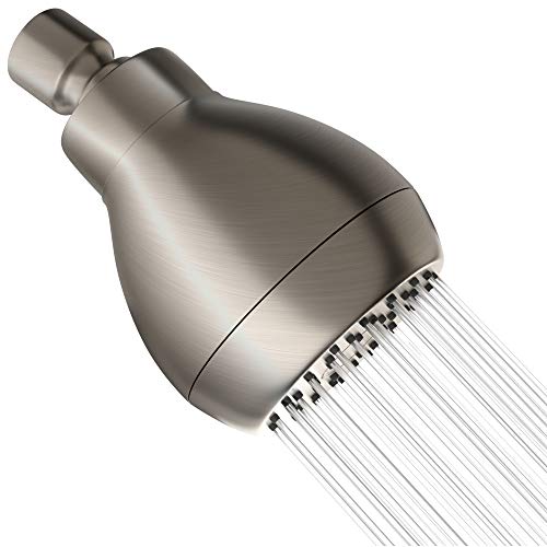 High Pressure Rain Shower Head With Handheld HammerHead 8" Metal Rainfall Shower Head - 2.5GPM Chrome (All Metal Construction) Rain Showerhead Double Shower Head