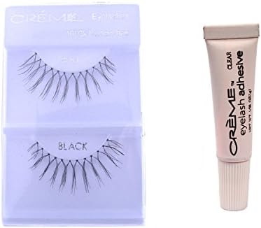24 Pairs Crème 100% Human Hair Natural False Eyelash Extensions #83 ,Free Gift