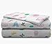 Disney Princess Sassy Full Sheet Set - Super Soft and Cozy Kid’s Bedding Features Rapunzel & Sleeping Beauty - Fade Resistant Polyester Microfiber Sheets (Official Disney Product)