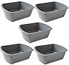 Wash Basins – Rectangular Plastic Hospital Bedside Soaking Tub [5 Pack ...