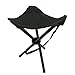 BOGZON Tri-Legged Foldable Stool for Fishing, Camping, Travelling, Gardening & Outdoor Recreation, Made of High-grade Oxford Fabric & High Tensile Steel Tube, Black Color