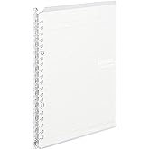 Kokuyo Smart Ring Binder, A5 Clear Binder Notebook, Up to 25 Filler Papers | Campus Refillable Notebook 20 Holes with 10 Extra Loose-Leaf Paper in 6mm Dot Ruled Japanese Slim Binder for Work &amp; Study