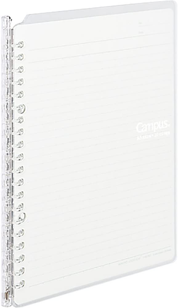 Kokuyo Campus Smart Ring Binder - A5-20 Rings - Clear [Office Product] by Kokuyo Co., Ltd.