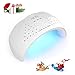 Abody UV Nail Lamp-12W Mini Cordless Rechargeable Nail Dryer for Gel with 30 Seconds 60 Seconds 90 seconds Professional Timer Setting-White