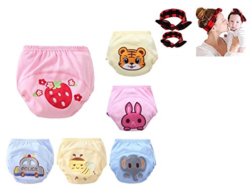 6 Pack Baby Girl Boy Toliet Pee Potty Training Pants Diaper Nappy Ropa interior (XL(18-32mothes))