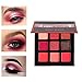 Beauty Glazed Pressed Eyeshadow Palette 9 Color Diamond Glitter Metallic Makeup Palette Matte Shimmer High Pigment Professional Mini Eye Shadow Kit (MARS)