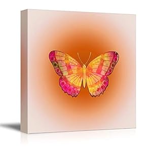 Canvas Wall Art Colorful Butterfly Pictures Home Wall Decorations for Bedroom Living Room Paintings Canvas Prints Framed - 12x12 inches
