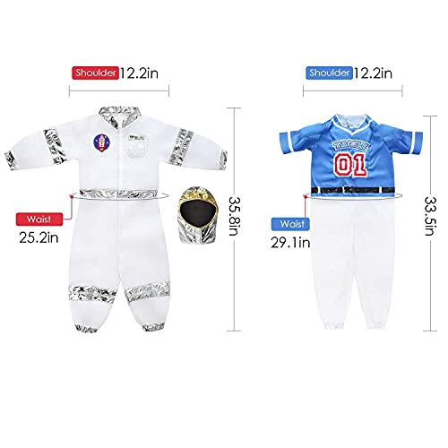 Jeowoqao Boys Dress up Trunk Costumes Set, Kids Dress up Clothes Set Boys Role Play Costume