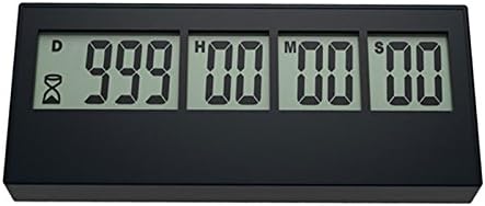 Retirement Timer up to 999 days, countdown and alarm by Cirbic (Black)