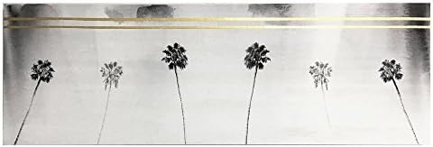 Wynwood Studio Tropical View Foil Art Plaque, 60" x 20", Gray/Gold