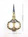 Yueton Vintage Europea Style Plum Blossom Needlework Embroidery Scissors (Gold)