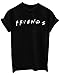 FCYOSO Teen Girl Funny Friends Print Graphic T-Shirt Women Cute Cotton Tops