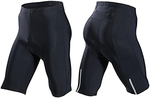 eCiclico Cycling Men's Half Pants Bicycle Bike Shorts 3D gel pad (Black_X-Large)