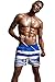 YuKaiChen Men's Stripe Swim Trunks Quick Dry Casual Swim Shorts Blue 32/Tag Asia L