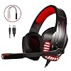 LATEC-gamingheadset met microfoon voor PS4, pc, Xbox One S, Nintendo Switch, laptop, tablet-telefoon, Mac, stereo…