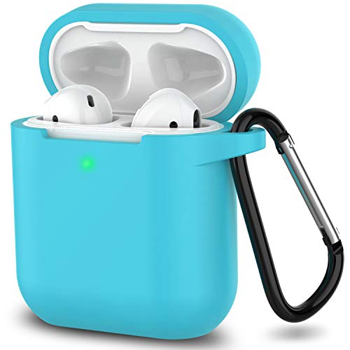 Newest 2019 AirPods Case, Full Protective Silicone AirPods Accessories Cover Compatible with Apple AirPods Wireless and Wired Charging Case(Front LED Visible)