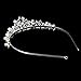PIXNOR Rhinestone Hair Barrettes Faux Pearl Decorated Hairband for Bridal (Sliver)