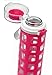 Ello Syndicate 20oz Reusable Glass Water Bottle with One-Touch Leak Proof Flip Lid and Protective Non-Slip Silicone Sleeve and Carry Loop for Coffee, Tea and Water, BPA-free, Dishwasher Safe, Pink