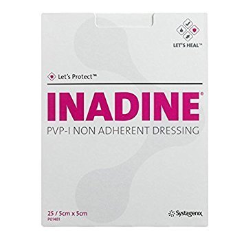 Inadine Non Adherant Dressings | Water Resistant | Infection Preventing | 5x5cm
