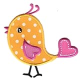 PatchMommy Iron On Applique Patch, Yellow Bird - Kids Baby