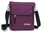ENKNIGHT Nylon Crossbody Purse Bag for Women Travel Shoulder handbags Purple