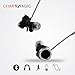 Wireless Bluetooth Headphones, CHARM&MAGIC Bluetooth 4.1 Earbuds Stereo Earphones, Lightweight Sports Earphones with Microphone, CVC 6.0 Noise Isolating Sweatproof Headset (Black)