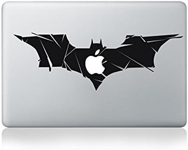 Batman Superman Logo Full Size Large Bat Wings Apple Macbook Trackpad Keyboard Decal Sticker - Black