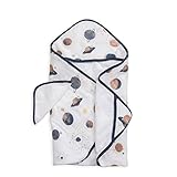 Little Unicorn Cotton Hooded Towel & Washcloth Set - Planetary