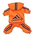 Scheppend Adidog Pet Clothes for Dog Cat Puppy Hoodies Coat Winter Sweatshirt Warm Sweater Dog Outfits, Orange Medium