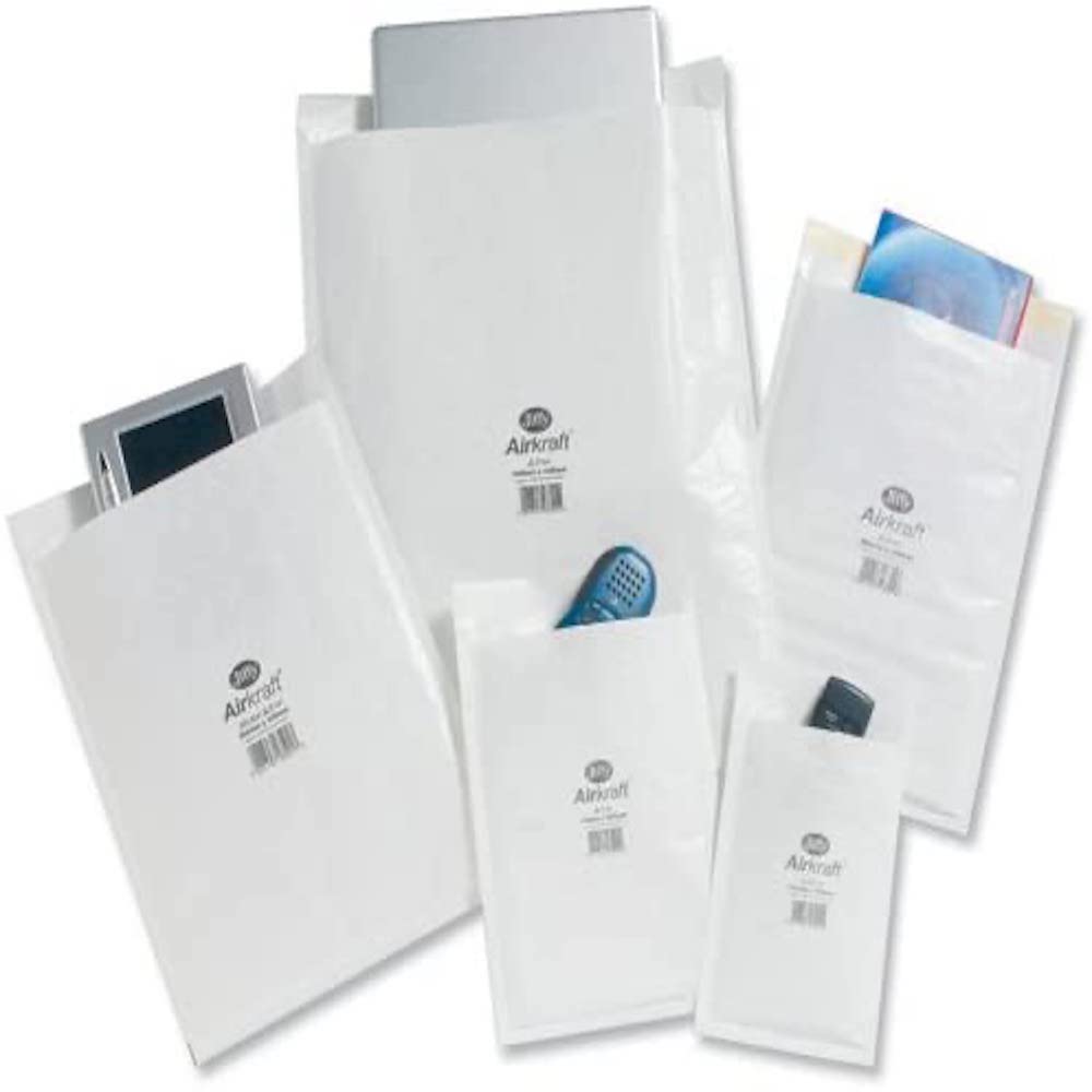 Jiffy Airkraft Postal Bags Bubble-lined Peel and Seal No.5 White 260x345mm Ref JL-AMP-5-10 [Pack of 10]