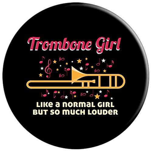 Funny Trombone Girl Player Gift Accessories Stuff Women Girl PopSockets Grip and Stand for Phones and Tablets
