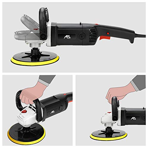 APLMAN 7inch Buffer Polisher,10A,6 Variable Speeds,Ideal for Car