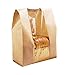 Ecomojiware Paper Bread Loaf Bag Kraft Food Packaging Storage Bakery Bag with Front Window Pack of 50 (LY-DZ-10)