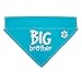 Pavilion Gift Company Big Brother Blue Paw Print Large Dog Slip on The Collar Bandanna,