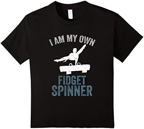 Kids I Am My Own Fidget Spinner T-Shirt Gymnastics Gymnast Tee 12 Black