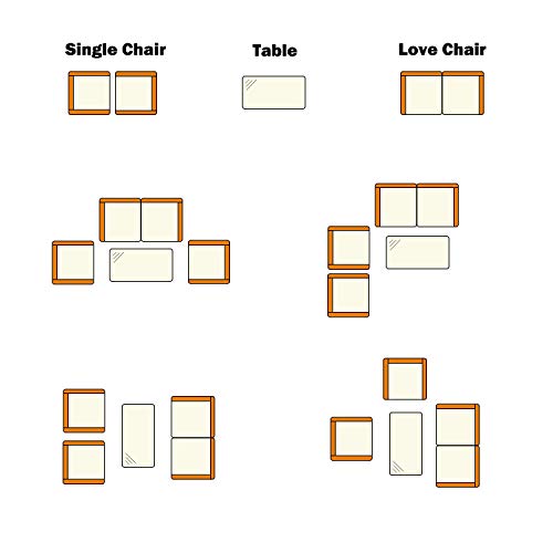 Wisteria Lane 4 Piece Outdoor Patio Furniture Sets, Wicker Conversation