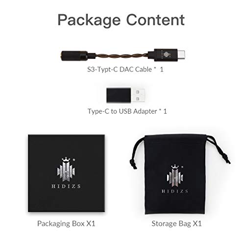 HIDIZS S3 Portable Headphone Amp/USB C DAC/Audio Amplifier for Android/Windows/MacOSX System Smartphone Laptop (Black) - Thumbnail 7