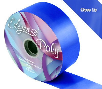 Eleganza Waterproof Poly Ribbon, Royal Blue, 50 mm x 91 m