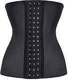 JerrisApparel Latex Waist Trainer Steel Boned Corset Shapewear Waist Cincher