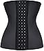 JerrisApparel Latex Waist Trainer Steel Boned Corset Shapewear Waist Cincher