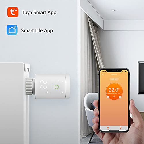 KETOTEK Smart Zigbee Heizkrperthermostat WLAN Alexa Google Home Kompatibel Heizkrper Thermostatkopf Heizkrper Thermostatventile Tuya Smart Life APP Enthlt kein Gateway