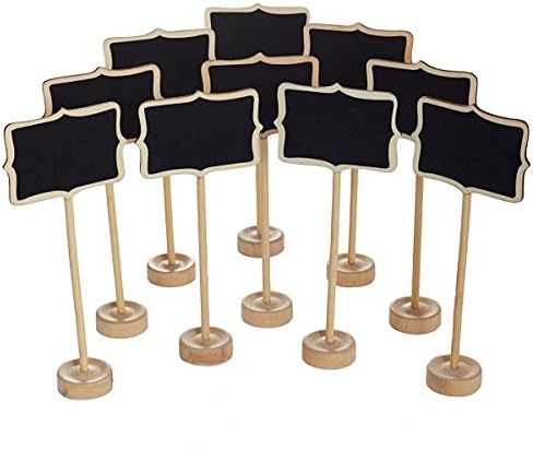 Fancyus 10 Mini Tafel Tischkarte mit steht für Nachricht Board Schilder