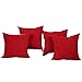 Deconovo Corduroy Pillow Case Cushion Cover with Invisible Zipper 18 x 18 Inch (Corduroy 18x18 Inch-4pcs, Red)